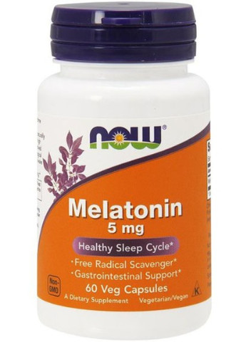 Melatonin 5 mg 60 Veg Caps Now Foods (256725235)
