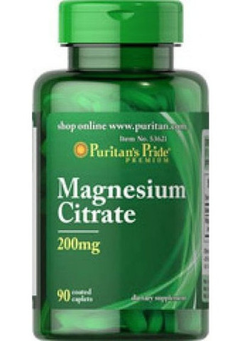 Puritan's Pride Magnesium Citrate 200 mg 90 Caplets Puritans Pride (257252630)