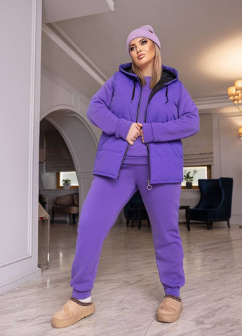 Женский костюм с жилеткой фиолетового цвета р.50/52 447979 New Trend (274531872)