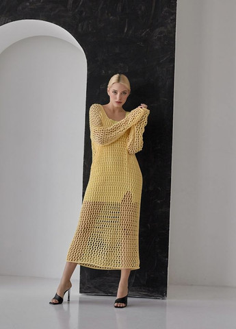 Жовтий сукня міні 2301 лимонний Bellise