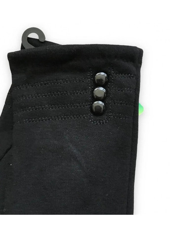 Женские стрейчевые перчатки чёрные 8710s3 L BR-S (261771221)