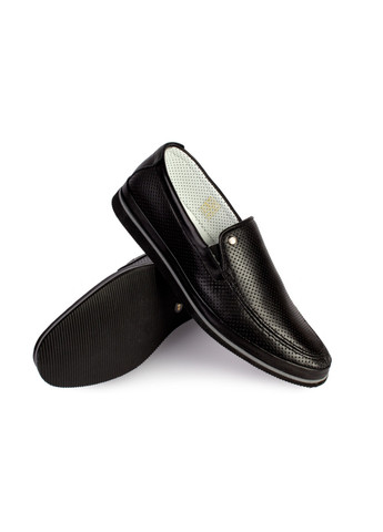 Черные повседневные туфли мужские бренда 9200121_(1) ModaMilano без шнурков