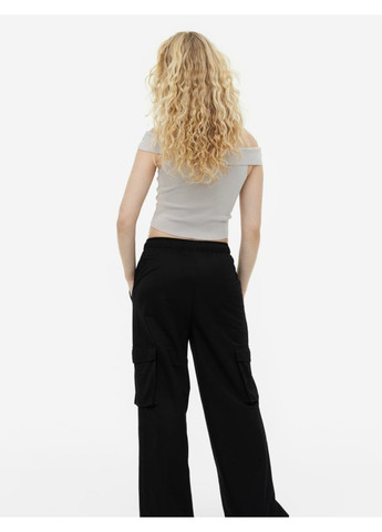 Женские брюки карго Н&М (55617) XS Чёрные H&M (258744240)