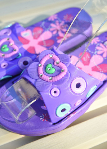 Шлепки детские для девочки фиолетового цвета Let's Shop (263591292)