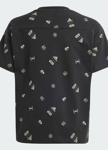 Черная демисезонная футболка x star wars z.n.e. adidas