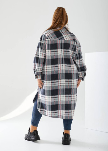 Светло-серая женская теплая рубашка цвет серый р.48/50 440604 New Trend