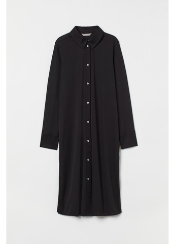 Чорна ділова жіноча довга сукня сорочка (10249) 34 чорна H&M