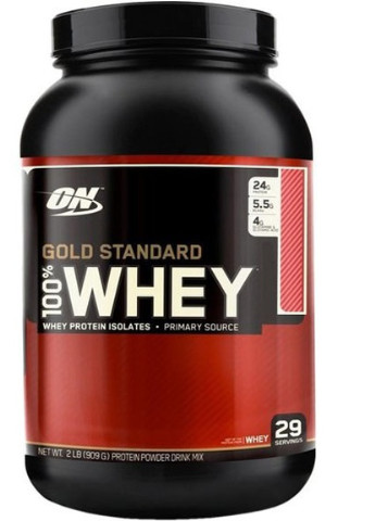 100% Whey Gold Standard 909 g /29 servings/ Strawberry Optimum Nutrition (256722602)
