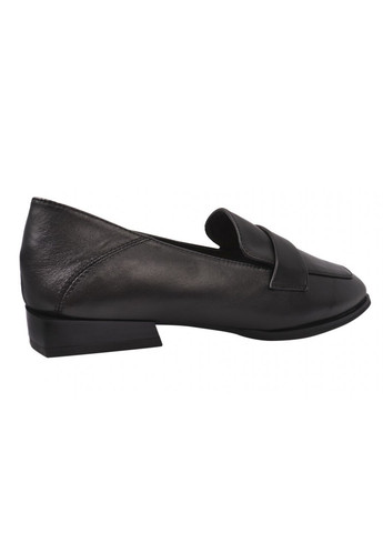 Туфлі жіночі з натуральної шкіри, на низькому ходу, чорні, Berkonty 324-21dtc (257426121)