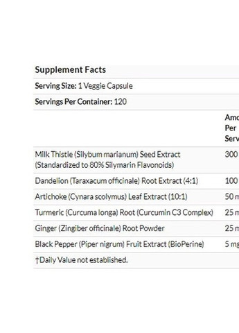 Silymarin Complex, Supports Liver Health 300 mg 120 Veg Caps CGN0 California Gold Nutrition (257561281)