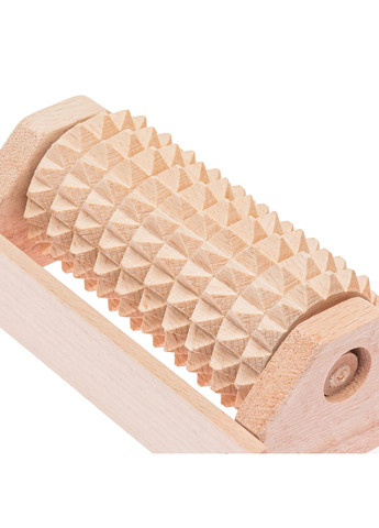 Массажер для ног деревянный зубчатый на 1 ролик 12.5х7х6 см Woodly (260009267)