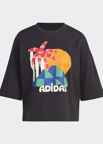 Черная всесезон футболка x farm rio graphic adidas
