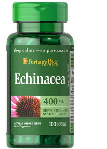 Puritan's Pride Echinacea 400 mg 100 Caps Puritans Pride (257342602)