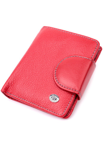 Шкіряний яскравий гаманець з монетницею 19453 Червоний st leather (278001153)