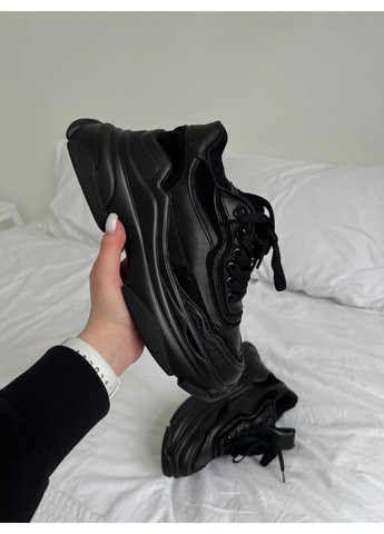 Чорні осінні кросівки жіночі No Brand Elegant black