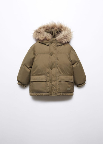 Оливкова (хакі) зимня зимова куртка для хлопчика 9216 110 см хакі 69390 Mango