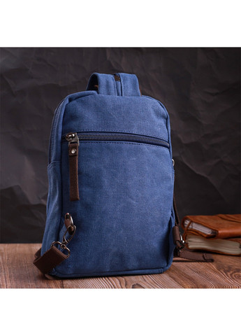 Універсальна сумка-рюкзак із двома відділеннями із щільного текстилю 22165 Синій Vintage (267932167)