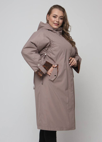 Кофейная демисезонная демисезонная куртка женская большого размера SK