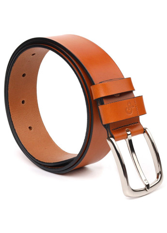 Люксовый ремень для мужчин из натуральной кожи 21473 Рыжий Grande Pelle (258286316)