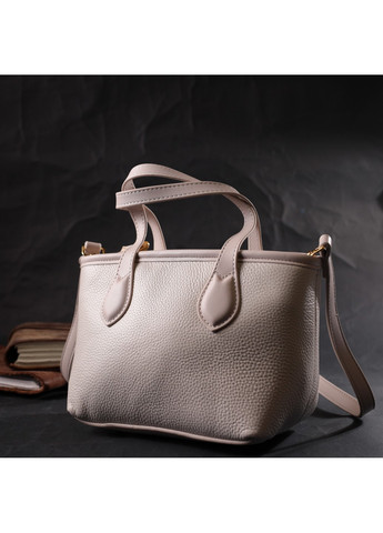 Компактная женская сумка из натуральной кожи 22284 Белый Vintage (276461722)