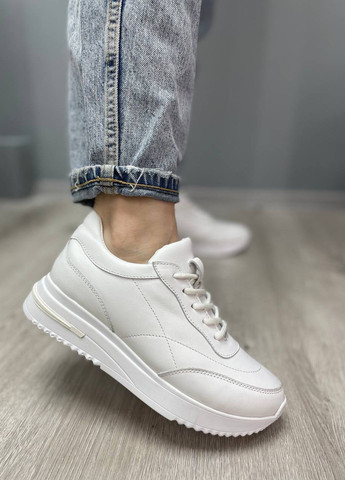 Белые кроссовки белые из натуральной кожи Dino Vittorio
