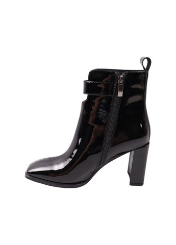 Черные ботильоны женские черные натуральная лаковая кожа Angelo Vani 257-23DH