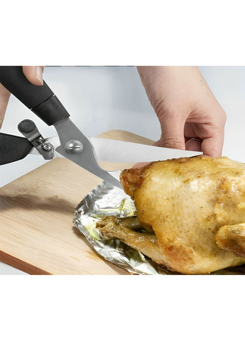 Кухонные ножницы для птицы и рыбы с фиксатором 24 см Kitchen Master (272998437)