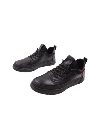 Чорні кросівки чоловічі чорні натуральна шкіра Cosottinni 417-23DTS