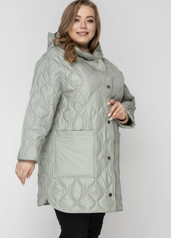 Оливковая демисезонная демисезонная женская куртка большого размера SK