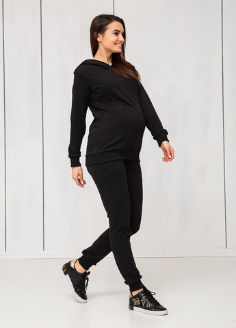 Утепленный спортивный костюм с начесом для беременных и кормящих мам с широким бандажным поясом и секретами для кормления Матуся костюм (261555647)