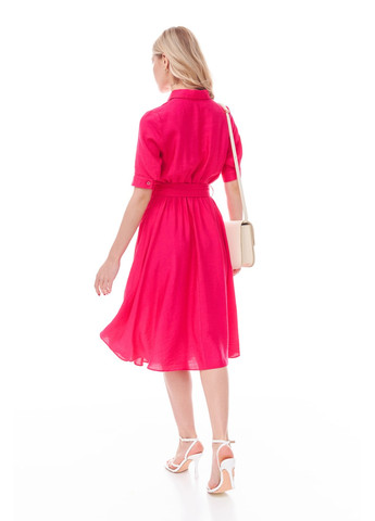 Фуксинова (кольору Фукія) плаття з коміром. колір - фуксія Oona