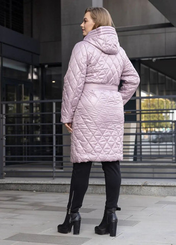 Пудрова демісезонна жіноча куртка великого розміру демісезонна SK