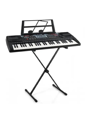 Дитячий синтезатор інструмент клавіатура на 54 клавіші з мікрофоном тримачем для нот сплячим режимом (475544-Prob) Чорний Unbranded (268658899)