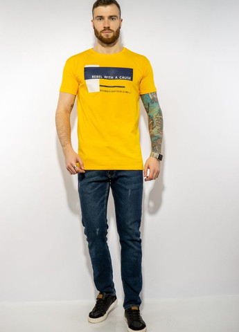 Жовта футболка з принтом (жовтий) Time of Style