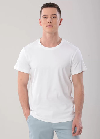 Белая футболка мужская белого цвета Let's Shop