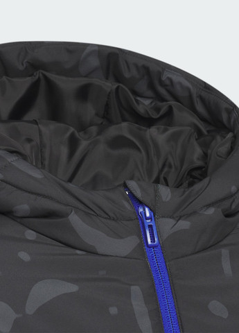 Черная демисезонная куртка colorblocked padded kids adidas