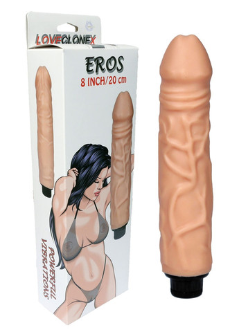 Вибратор Boss Series - Eros Loveclonex 8", ( длина 23,5 см, диаметр 4 см ), BS2100018 Langsha (268660342)