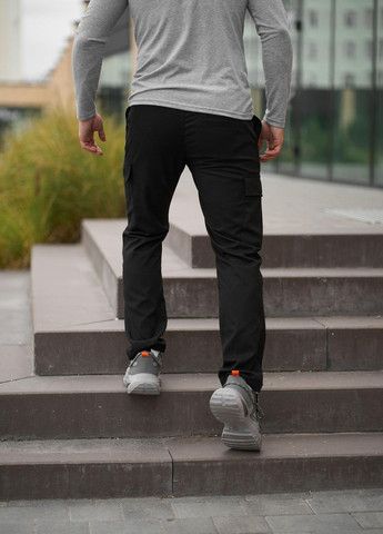 Черные демисезонные брюки No Brand