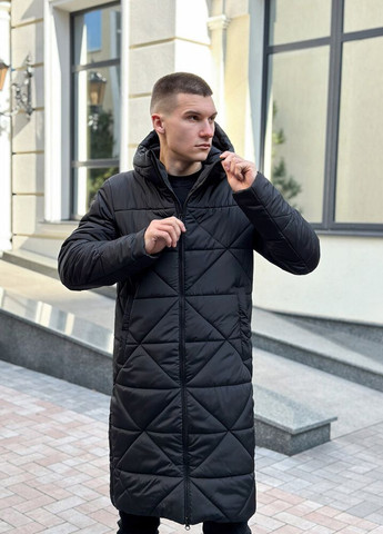 Чорна зимня куртка-пальто zmist чорний Pobedov
