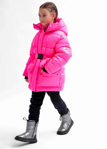 Розовая зимняя пуховая куртка для девочек от 6 до 17 лет X-Woyz