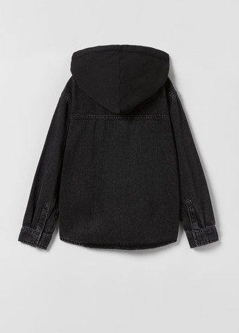 Черная демисезонная джинсовая куртка для мальчика 8596 122 см черный 64377 Zara