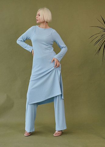 Голубое платье на бретелях 1791 голубой Bellise