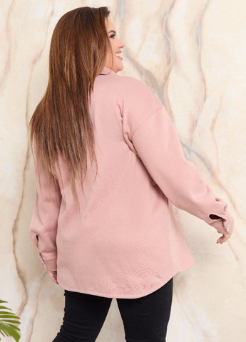 Розовая женская рубашка-куртка персикового цвета р.54/56 375985 New Trend