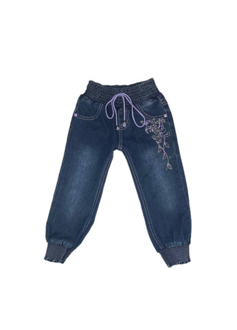 Темно-синие демисезонные джинсы Yuke