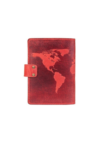Обложка для паспорта из кожи «World Map» PB-02/1 Shabby Alga Темно-зеленый Hi Art (268371183)