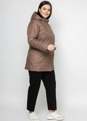 Кавова демісезонна жіноча демісезонна куртка великого розміру SK