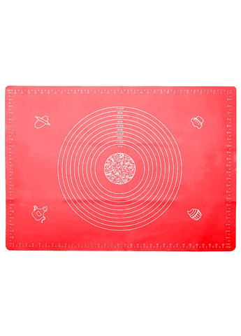 Силіконовий кондитерський килимок для розкачування тіста 50х70 см Червоний A-Plus (260132468)