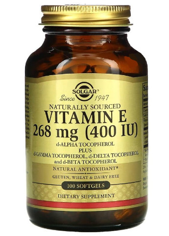 Vitamin E 400 IU 268 mg 100 Softgels Solgar (256721534)