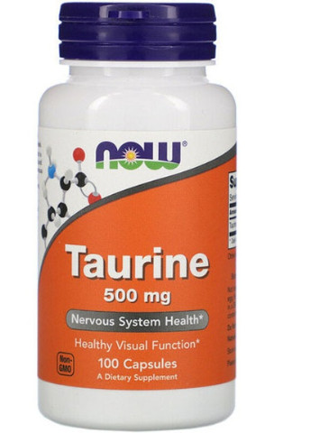 Taurine 500 mg 100 Caps NOW-00140 Now Foods (256724065)