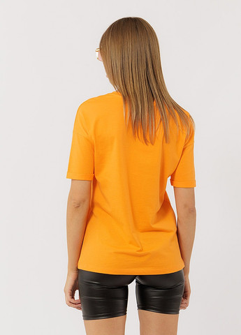 Оранжевая летняя женская футболка регуляр цвет оранжевый цб-00216951 Crep
